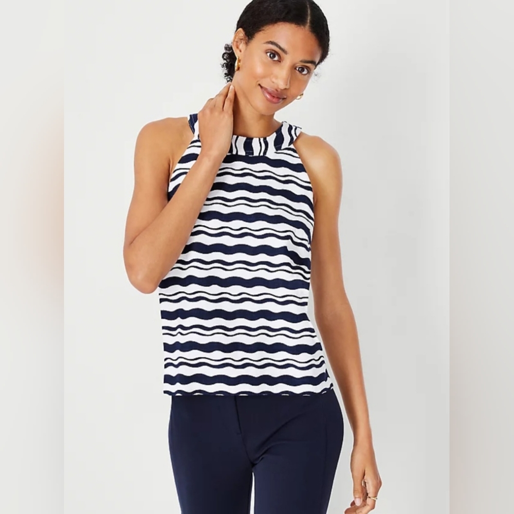Ann Taylor Button Back Halter Top NWT